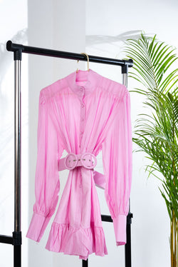 Daisy Pink Belted Top